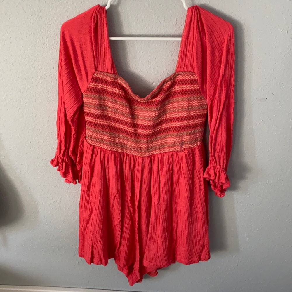 Francesca’s Coral Romper - Large